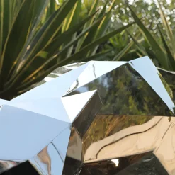 Panther 71cm Geometric Metal Garden Sculpture