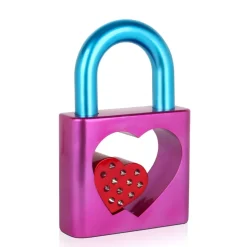 Passion Padlock 38cm Pink Resin Indoor Sculpture