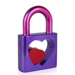 Passion Padlock 38cm Purple Resin Indoor Sculpture