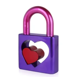 Passion Padlock 38cm Purple Resin Indoor Sculpture