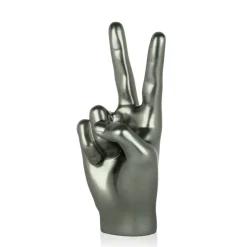 Peace Hand 28cm Anthracite Resin Indoor Sculpture