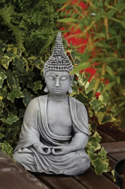 Pearl Hat Thai Stone Buddha Garden Ornament