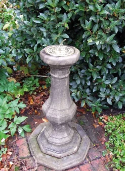 Pedestal Brass Stone Garden Sundial