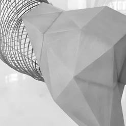 Phantom Deer 280cm Silver Metal Garden Sculpture