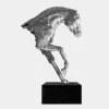 Pixel Horse 160cm Silver Metal Garden Sculpture