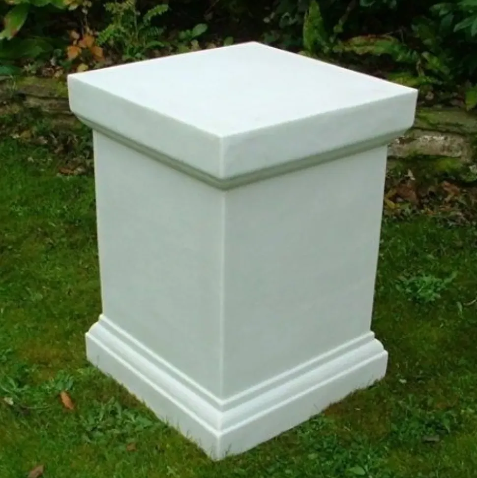 Plain 52cm Marble Resin Garden Pedestal