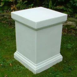 Plain 52cm Marble Resin Garden Pedestal