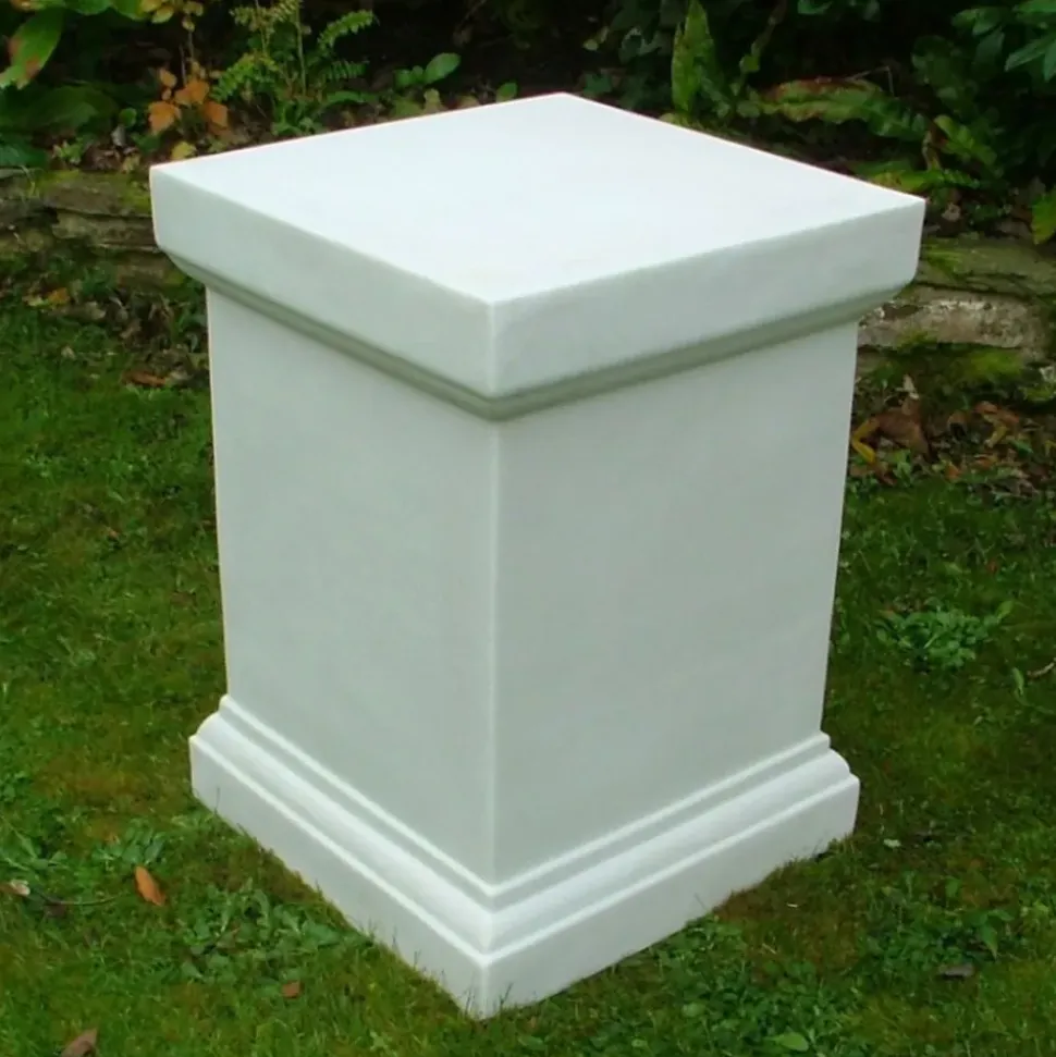 Plain 52cm Marble Resin Garden Pedestal