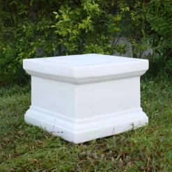 Plain 32cm Marble Resin Garden Pedestal