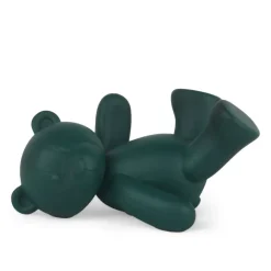Playful Bear 15cm Green Resin Indoor Sculpture