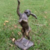 Playful Hare 65cm Bronze Resin Garden Ornament v2