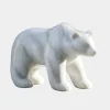 Polar Bear 50cm White Marble Garden Statue v3