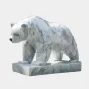 Polar Bear 65cm White Marble Garden Statue v2