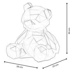 Polygon Bear 30cm Blue Resin Indoor Sculpture
