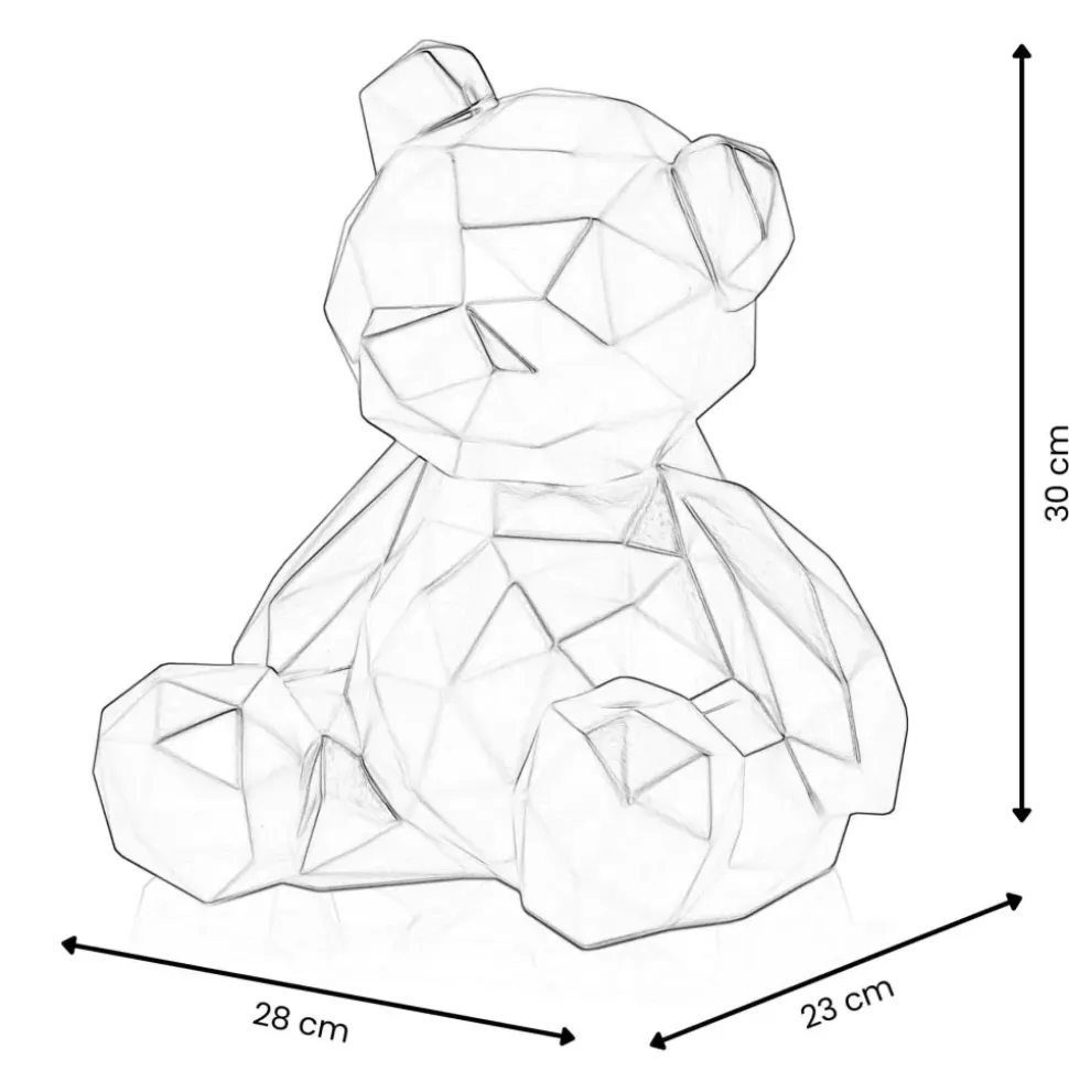 Polygon Bear 30cm Blue Resin Indoor Sculpture