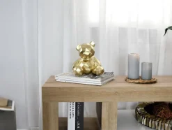 Polygon Bear 20cm Gold Resin Indoor Sculpture