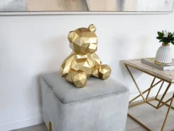 Polygon Bear 30cm Gold Resin Indoor Sculpture