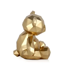 Polygon Bear 30cm Gold Resin Indoor Sculpture