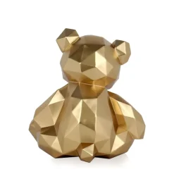 Polygon Bear 30cm Gold Resin Indoor Sculpture
