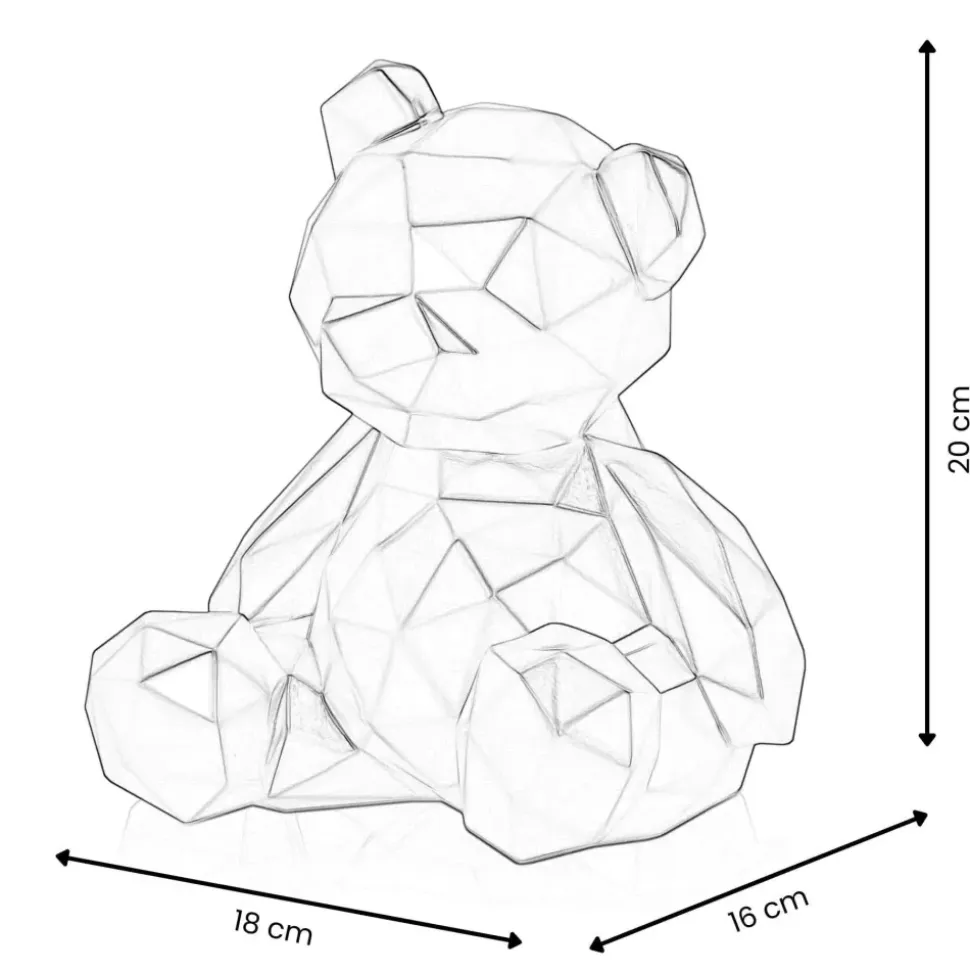 Polygon Bear 20cm Inca Art Resin Indoor Sculpture