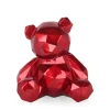 Polygon Bear 30cm Red Resin Indoor Sculpture