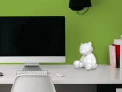 Polygon Bear 20cm White Resin Indoor Sculpture