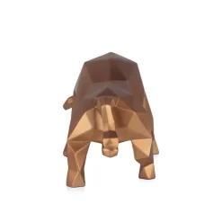 Polygon Bull 25cm Bronze Resin Indoor Sculpture