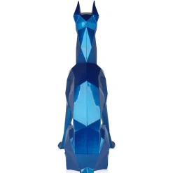 Polygon Doberman 82cm Blue Resin Indoor Sculpture