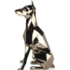 Polygon Doberman 82cm Gold Resin Indoor Sculpture
