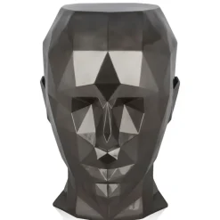Polygon Female Head 55cm Anthracite Side Table Sculpture