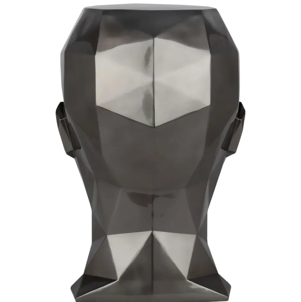 Polygon Female Head 55cm Anthracite Side Table Sculpture