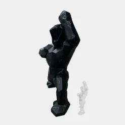 Polygon Gorilla 135cm Black Resin Indoor Sculpture