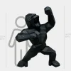 Polygon Gorilla 165cm Black Resin Indoor Sculpture