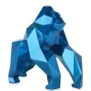 Polygon Gorilla 44cm Blue Resin Indoor Sculpture