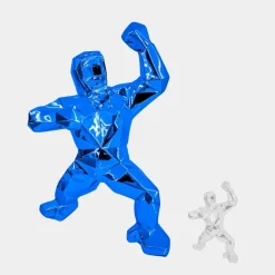 Polygon Gorilla 135cm Blue Resin Indoor Sculpture