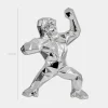 Polygon Gorilla 50cm Chrome Resin Indoor Sculpture