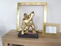 Polygon Gorilla 30cm Gold Resin Indoor Sculpture