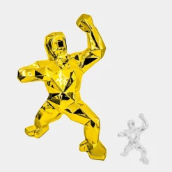 Polygon Gorilla 135cm Gold Resin Indoor Sculpture