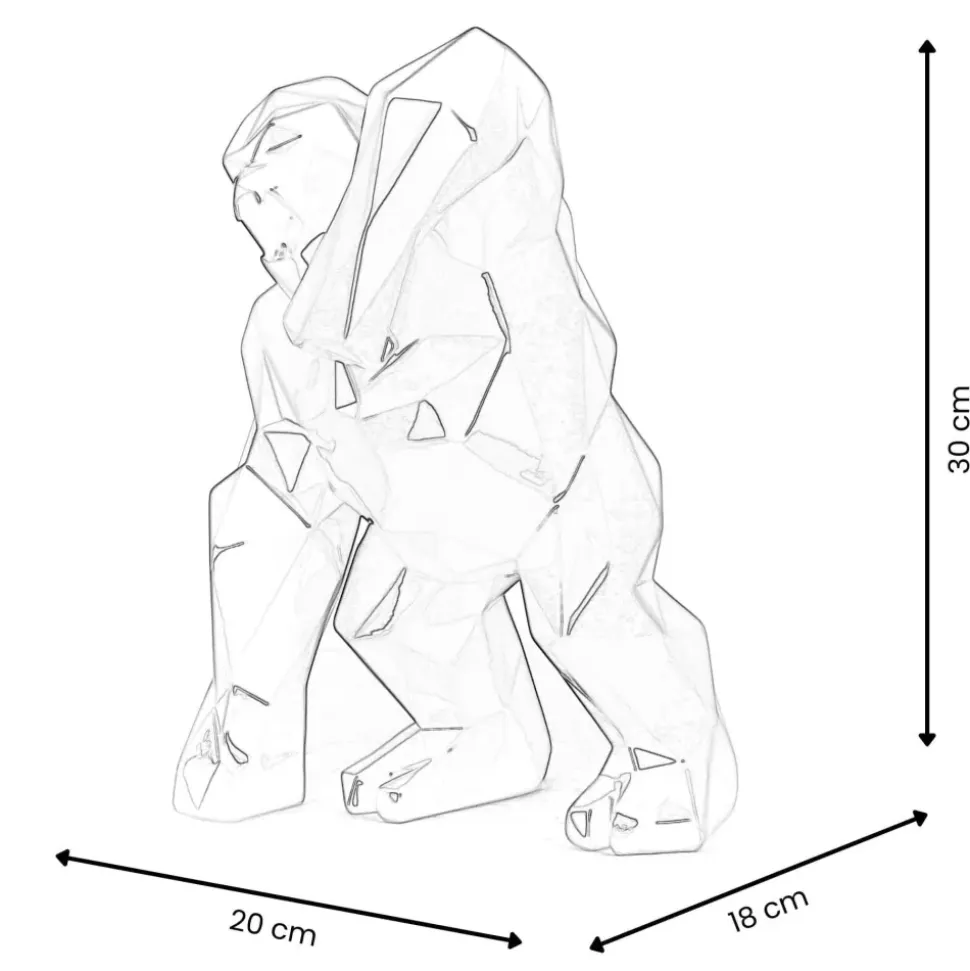 Polygon Gorilla 30cm Graffiti Resin Indoor Sculpture