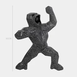 Polygon Gorilla 50cm Lava Resin Indoor Sculpture