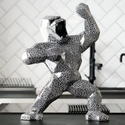 Polygon Gorilla 50cm Lava Resin Indoor Sculpture