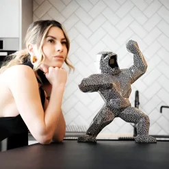Polygon Gorilla 50cm Lava Resin Indoor Sculpture