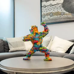 Polygon Gorilla 50cm Pop Art Resin Indoor Sculpture