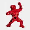Polygon Gorilla 50cm Red Resin Indoor Sculpture