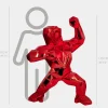 Polygon Gorilla 135cm Red Resin Indoor Sculpture