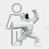 Polygon Gorilla 135cm White Resin Indoor Sculpture