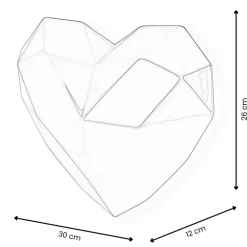 Polygon Love 26cm Multicolour Resin Wall Sculpture