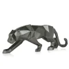 Polygon Panther 31cm Anthracite Resin Indoor Sculpture