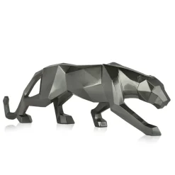 Polygon Panther 31cm Anthracite Resin Indoor Sculpture