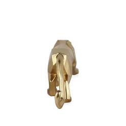 Polygon Panther 14cm Gold Resin Indoor Sculpture